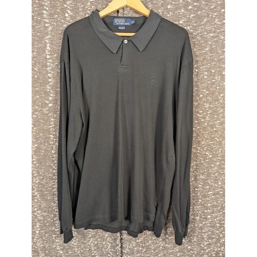Polo by Ralph Lauren Long Sleeve Collared Polo Embroidered Logo Men's XXL‎